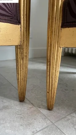 Pamono French Art Deco Living Room Set in Carved Wood by Paul Follot, 1920s, Set of 3