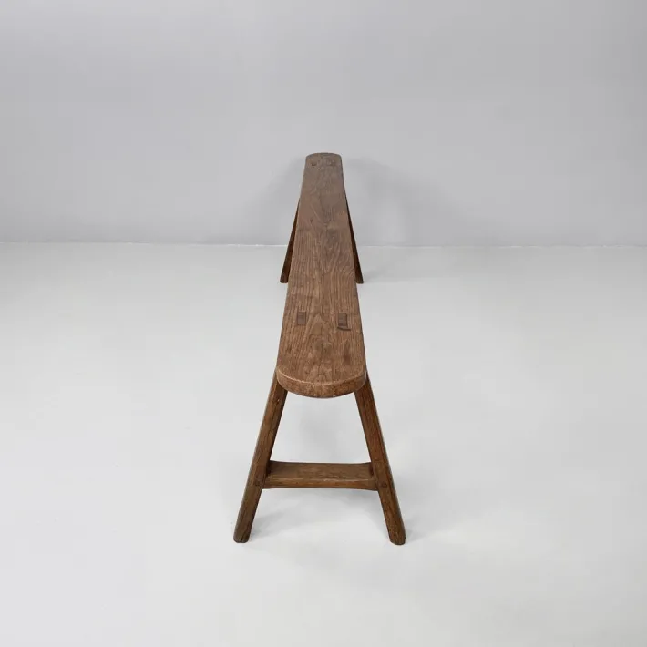 Pamono French Art Deco Narrow Wood Bench, 1930s Clearance