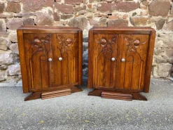 Pamono French Art Deco Nightstands, 1940s, Set of 2