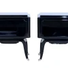 Pamono French Art Deco Open Nightstands in Black Piano Lacquer, 1930s-1940s, Set of 2 Outlet