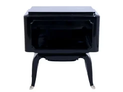 Pamono French Art Deco Open Nightstands in Black Piano Lacquer, 1930s-1940s, Set of 2 Outlet