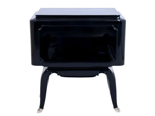 Pamono French Art Deco Open Nightstands in Black Piano Lacquer, 1930s-1940s, Set of 2 Outlet