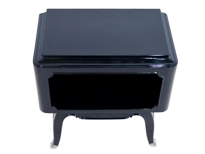 Pamono French Art Deco Open Nightstands in Black Piano Lacquer, 1930s-1940s, Set of 2 Outlet