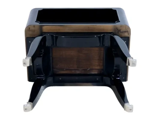Pamono French Art Deco Open Nightstands in Black Piano Lacquer, 1930s-1940s, Set of 2 Outlet