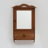 Pamono French Art Deco Shaving Cabinet in Carved Wood with Beveled Mirror, 1920s Outlet