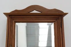 Pamono French Art Deco Shaving Cabinet in Carved Wood with Beveled Mirror, 1920s Outlet