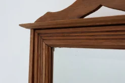 Pamono French Art Deco Shaving Cabinet in Carved Wood with Beveled Mirror, 1920s Outlet