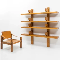 Pamono French B17 Bookshelf by Pierre Chapo, 1970s Hot