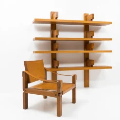 Pamono French B17 Bookshelf by Pierre Chapo, 1970s Hot