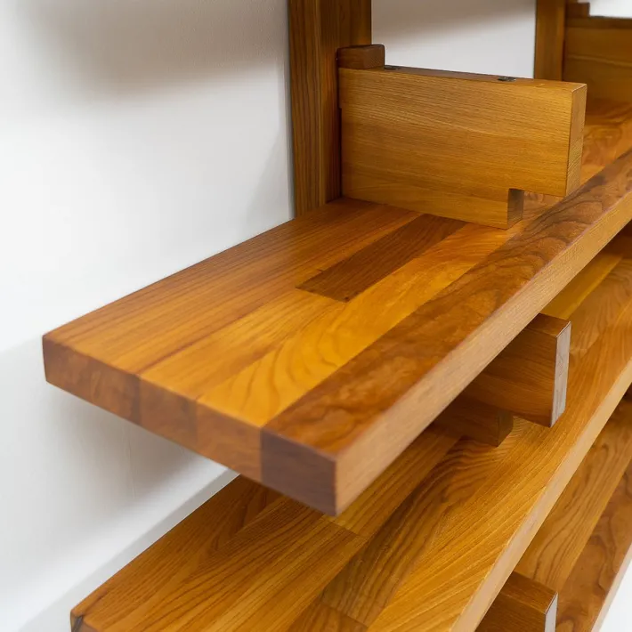 Pamono French B17 Bookshelf by Pierre Chapo, 1970s Hot