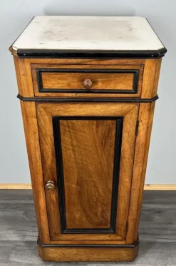 Pamono French Bedside Table in Walnut with Marble Top Online