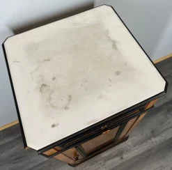 Pamono French Bedside Table in Walnut with Marble Top Online