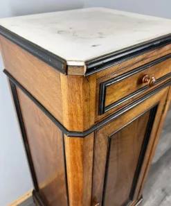 Pamono French Bedside Table in Walnut with Marble Top Online