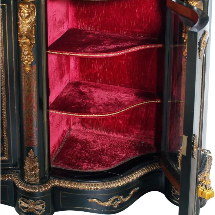 Pamono French Boulle Style Sideboard with Brass Inlay and Gilt Bronze Mounts, 1920s Best