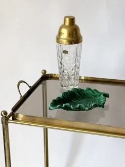 Pamono French Brass and Smoked Glass Bar Cart, 1960s Best