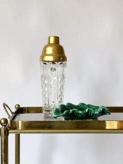 Pamono French Brass and Smoked Glass Bar Cart, 1960s Best