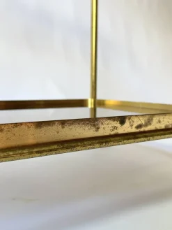 Pamono French Brass and Smoked Glass Bar Cart, 1960s Best