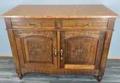 Pamono French Buffet in Oak with Marble Top New