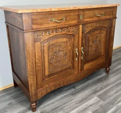 Pamono French Buffet in Oak with Marble Top New