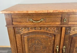 Pamono French Buffet in Oak with Marble Top New