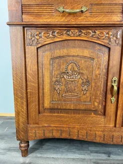 Pamono French Buffet in Oak with Marble Top New