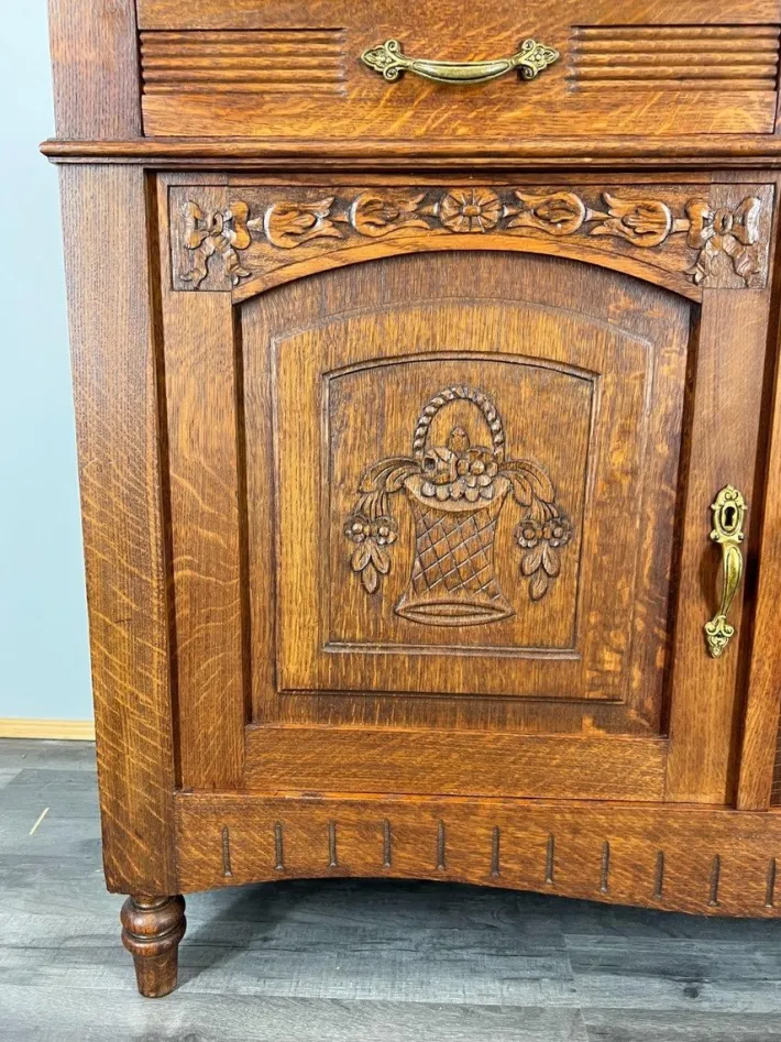 Pamono French Buffet in Oak with Marble Top New