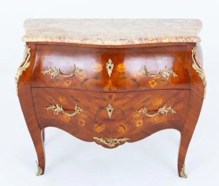 Pamono French Empire Commode Bombe Chest of Drawers, 1890s Online
