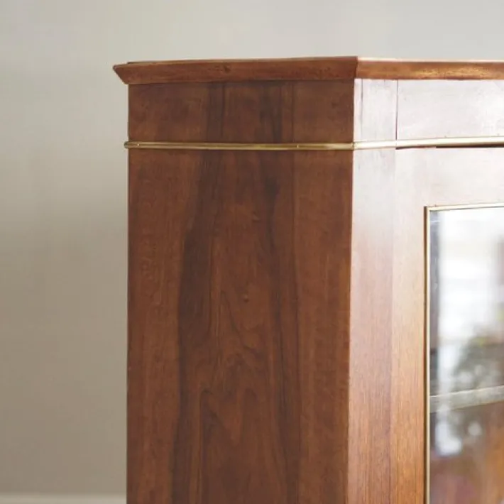 Pamono French Empire Showcase with Brass, 1850s Clearance