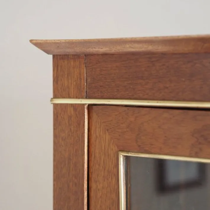 Pamono French Empire Showcase with Brass, 1850s Clearance