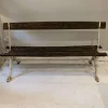 Pamono French Faux Bois Cast Iron Garden Bench, 1990s Hot