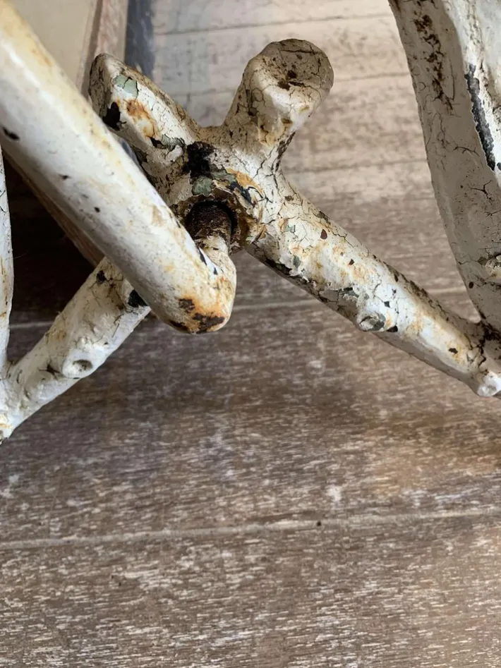 Pamono French Faux Bois Cast Iron Garden Bench, 1990s Hot