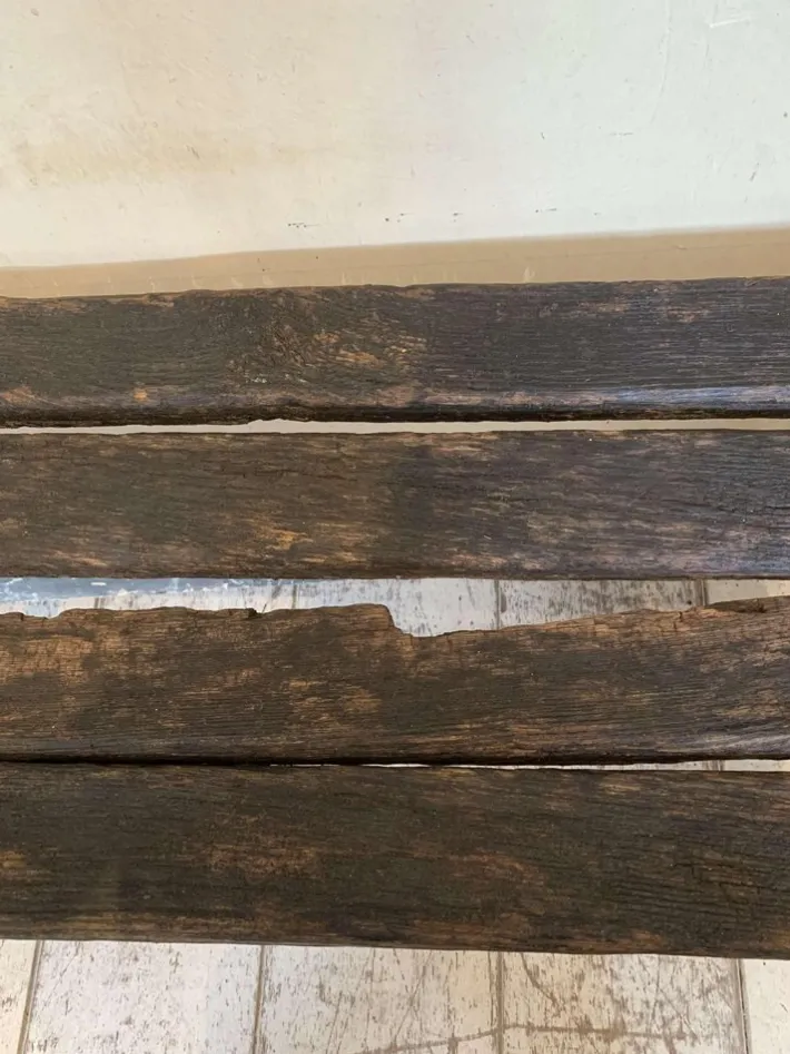 Pamono French Faux Bois Cast Iron Garden Bench, 1990s Hot