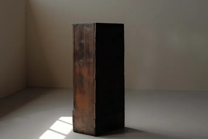 Pamono French Folk Art Mountain Cabinet in Pine, 1800s