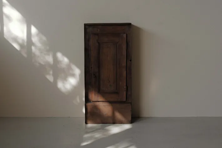 Pamono French Folk Art Mountain Cabinet in Pine, 1800s