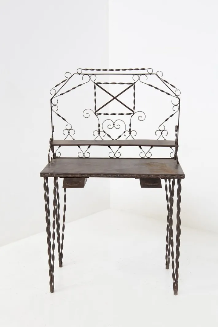 Pamono French Forged Wrought Iron Vanity, 1930s New