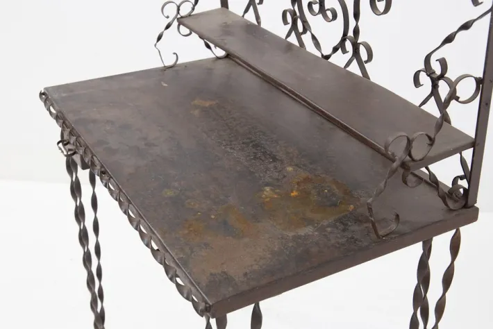 Pamono French Forged Wrought Iron Vanity, 1930s New