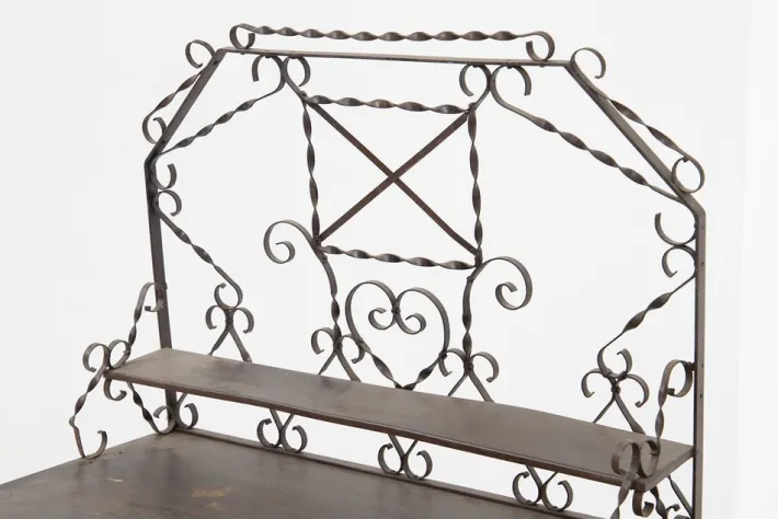 Pamono French Forged Wrought Iron Vanity, 1930s New