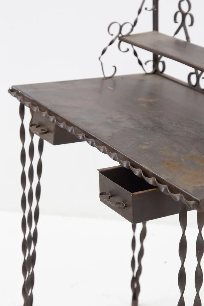 Pamono French Forged Wrought Iron Vanity, 1930s New