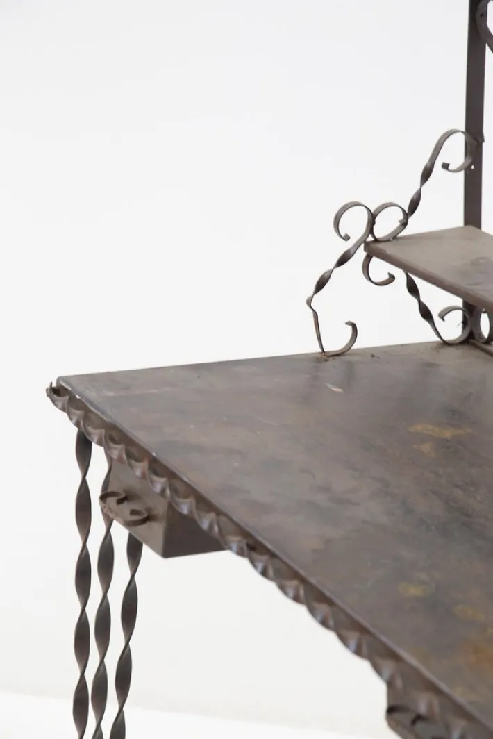 Pamono French Forged Wrought Iron Vanity, 1930s New