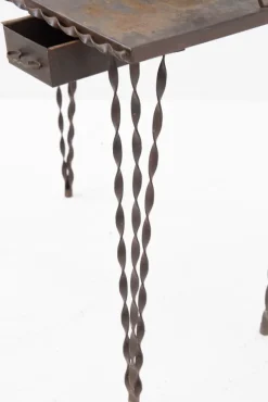 Pamono French Forged Wrought Iron Vanity, 1930s New