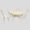 Pamono French Garden Chairs and Round Table, 1950s, Set of 5