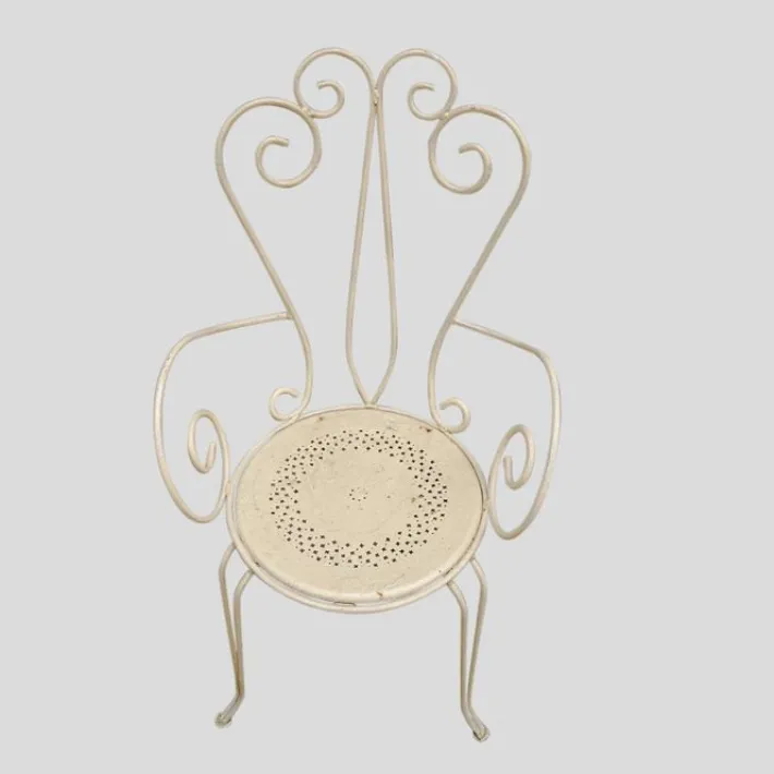 Pamono French Garden Chairs and Round Table, 1950s, Set of 5