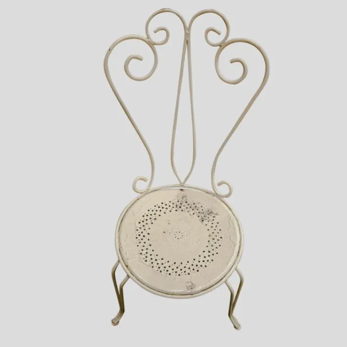 Pamono French Garden Chairs and Round Table, 1950s, Set of 5