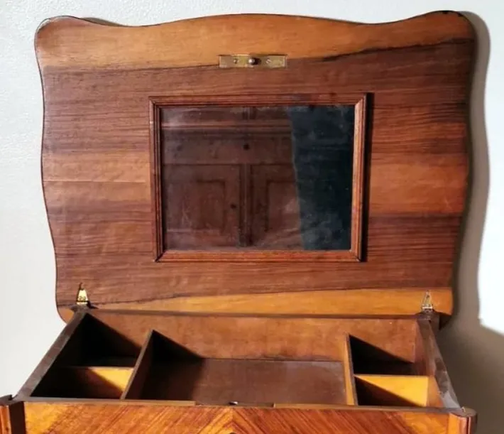 Pamono French Louis Philippe Style Dressing Table with Mirror and Drawers, 1870 Clearance