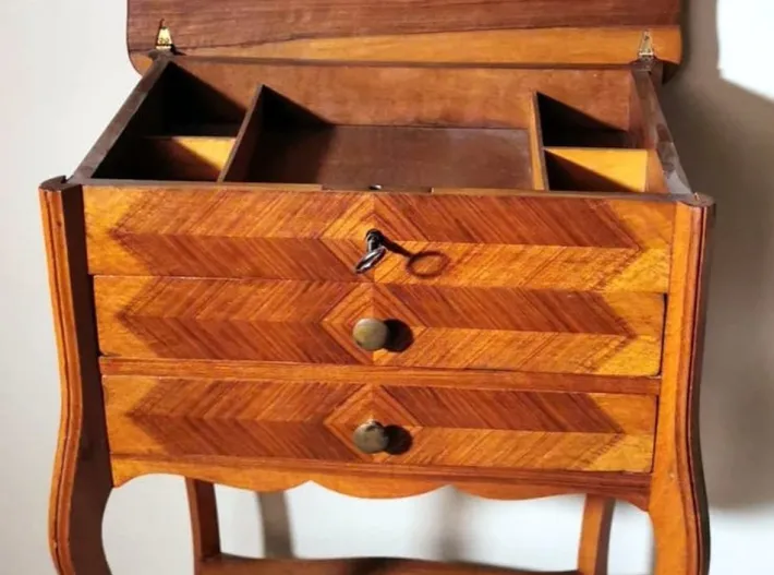 Pamono French Louis Philippe Style Dressing Table with Mirror and Drawers, 1870 Clearance