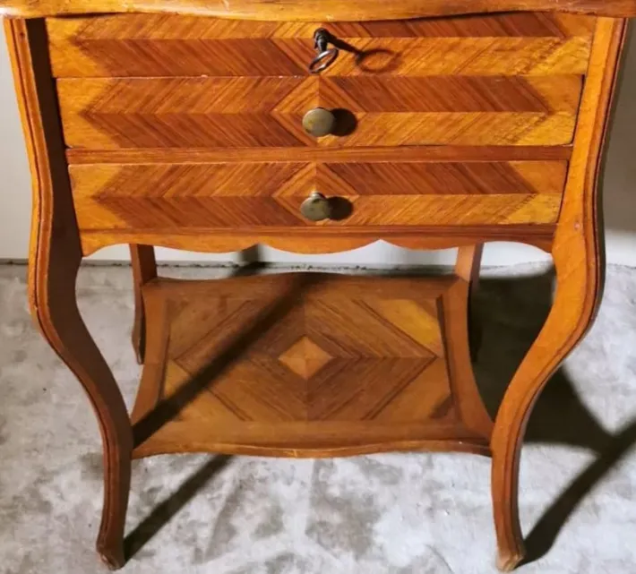 Pamono French Louis Philippe Style Dressing Table with Mirror and Drawers, 1870 Clearance