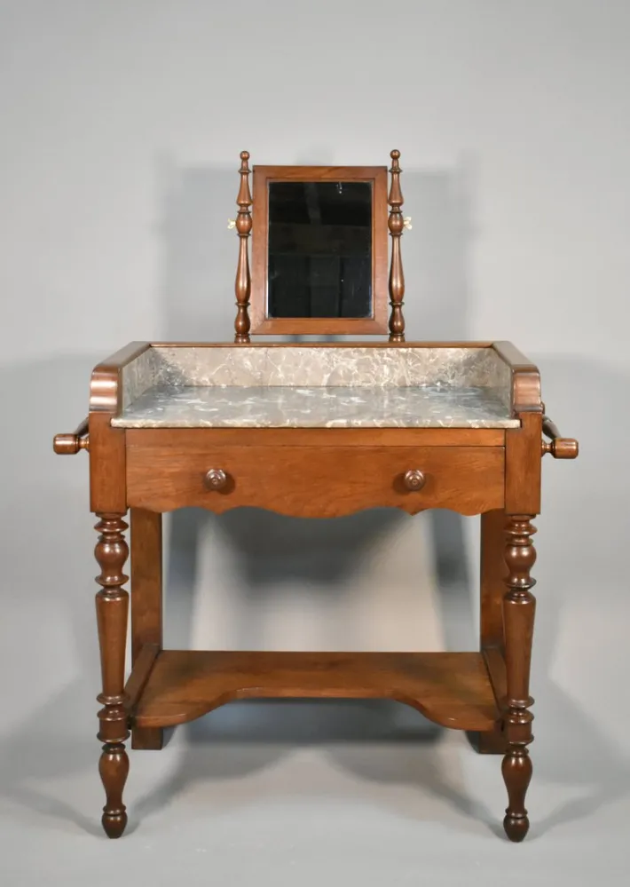 Pamono French Louis Philippe Style Washstand in Oak, 1920s Hot