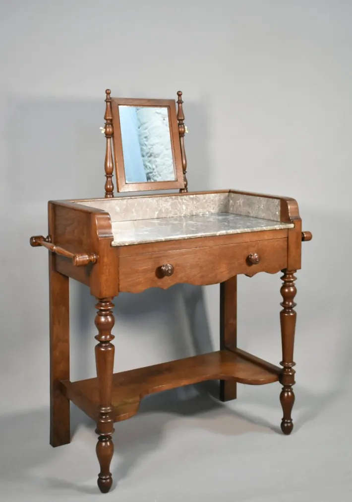 Pamono French Louis Philippe Style Washstand in Oak, 1920s Hot