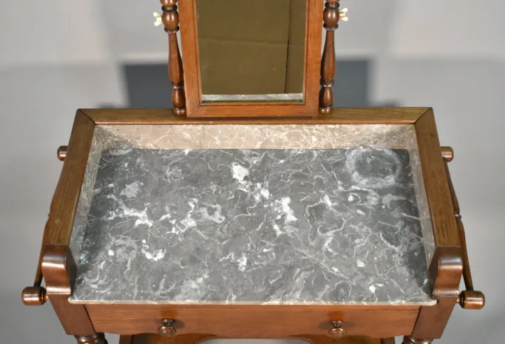 Pamono French Louis Philippe Style Washstand in Oak, 1920s Hot