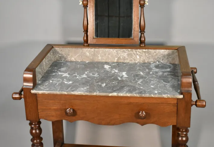 Pamono French Louis Philippe Style Washstand in Oak, 1920s Hot